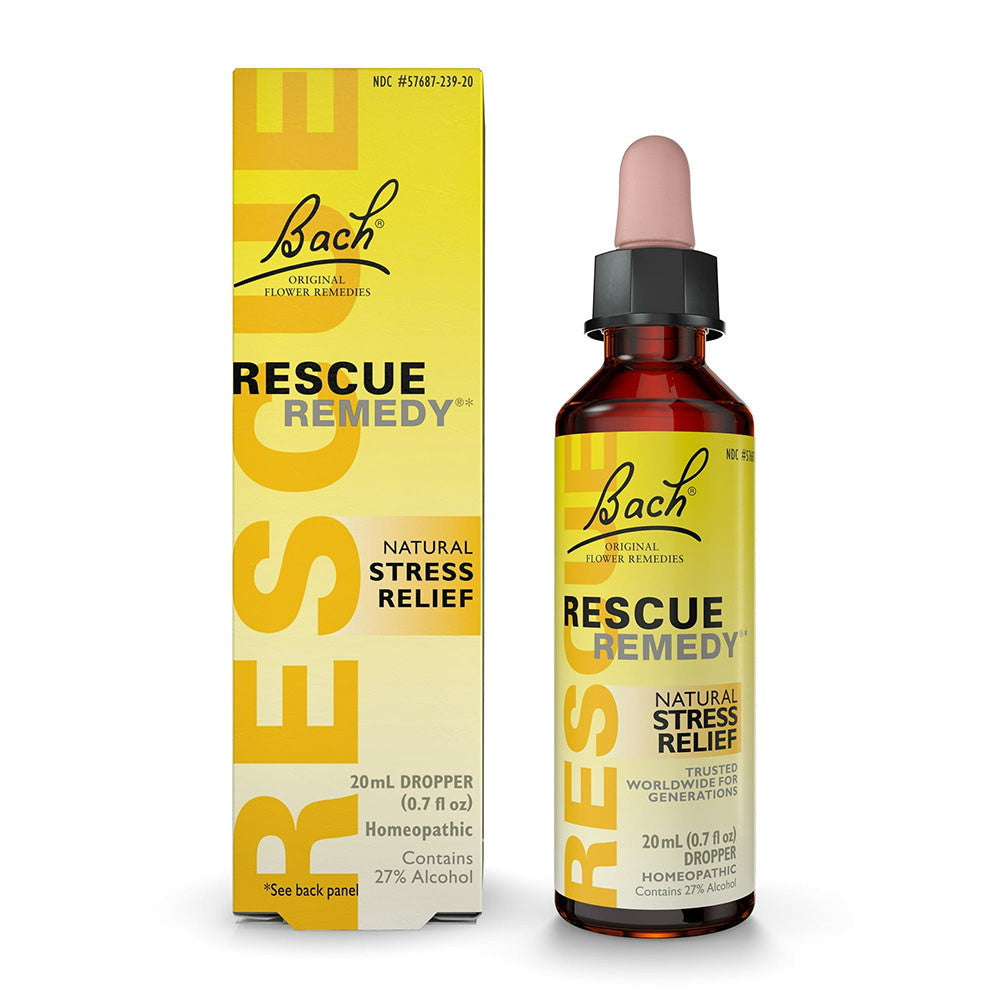 Bach Original Flower Esscence Rescue Remedy Natural Stress Relief Liquid, 0.7 Oz